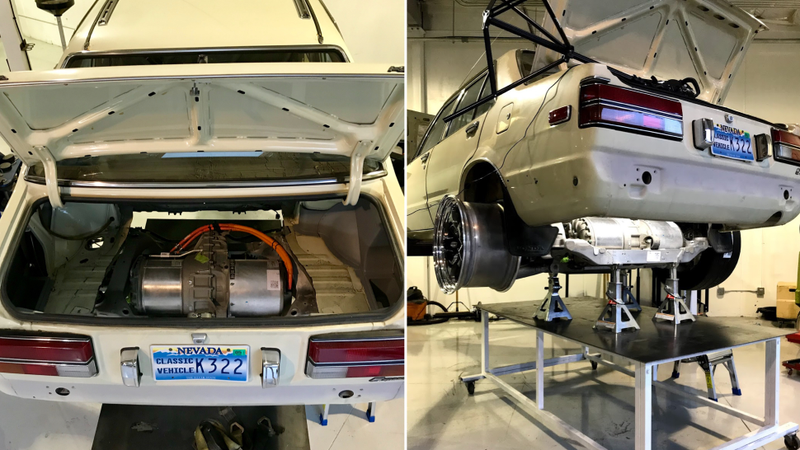 Illustration for article titled This Glorious Madman Stuffed A Tesla Drivetrain Into A 1981 Honda Accord
